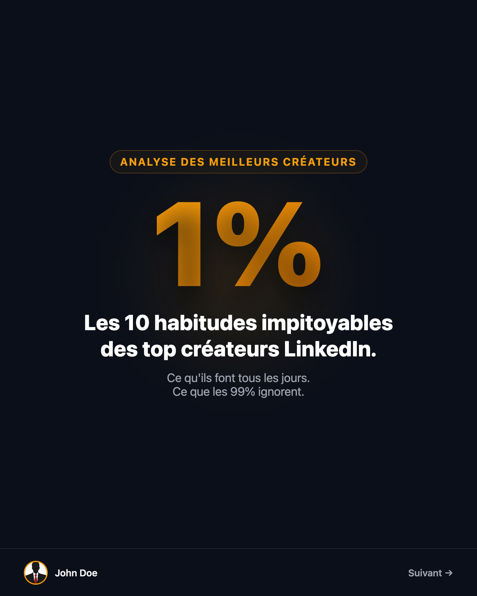 Habitudes du top 1% LinkedIn - slide 1