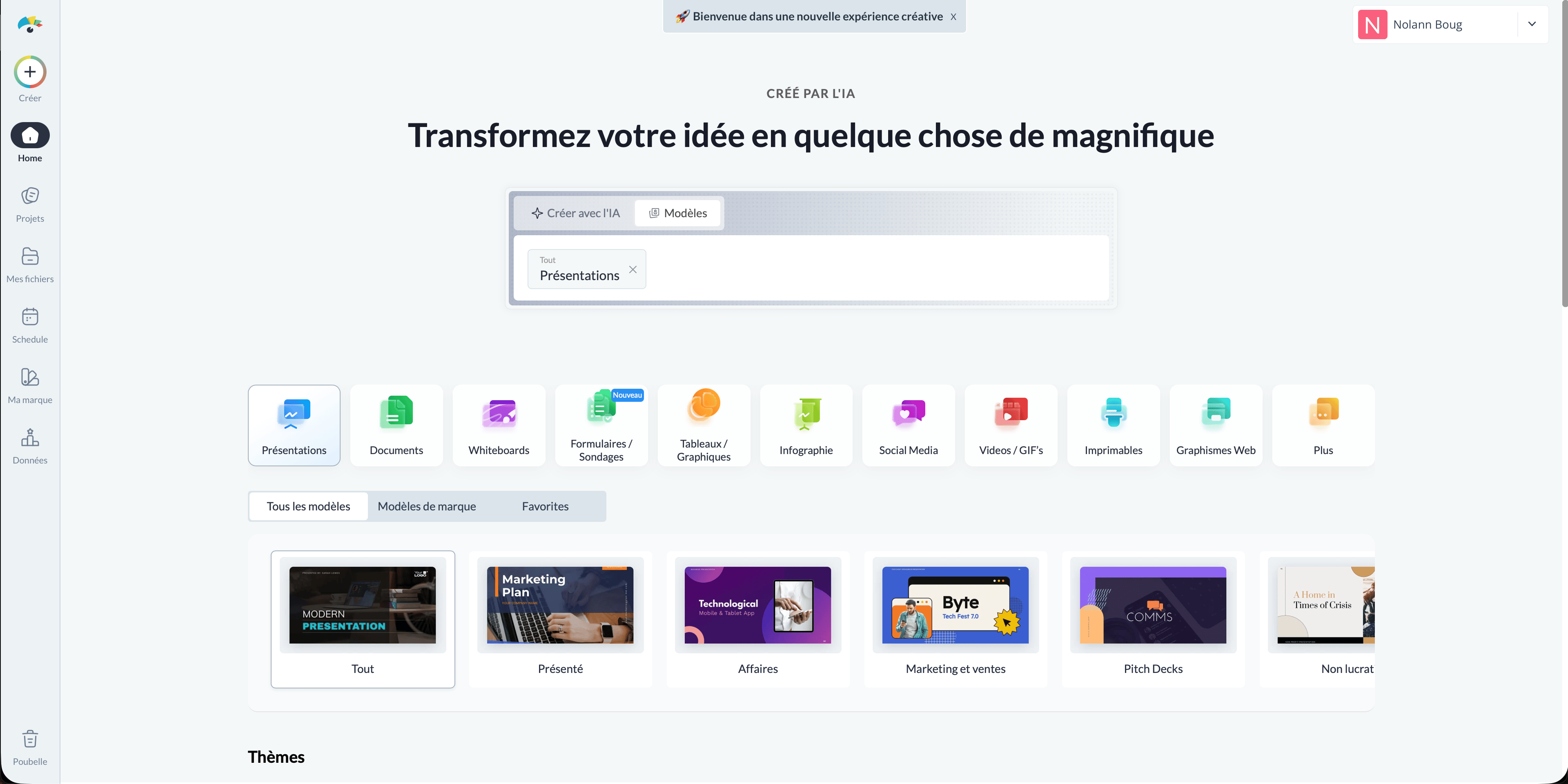 Visme design editor — data visualization and interactive content